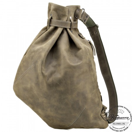 Кожаный рюкзак "Селена" (олива)