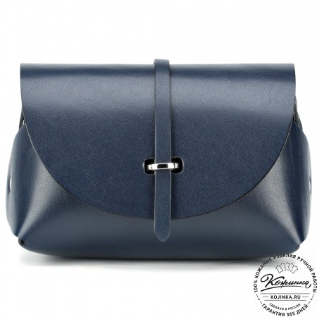 Женская кожаная сумка "Милла" (синяя)