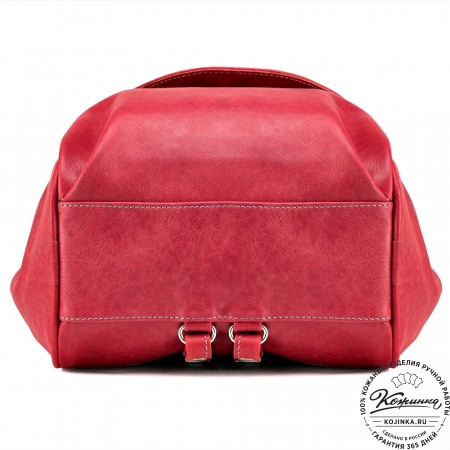 Кожаный рюкзак-сумка "Микки" (малина)