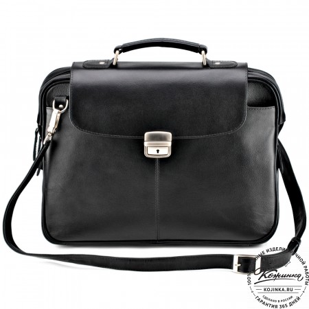 Кожаный портфель "Эдгар" (черный)