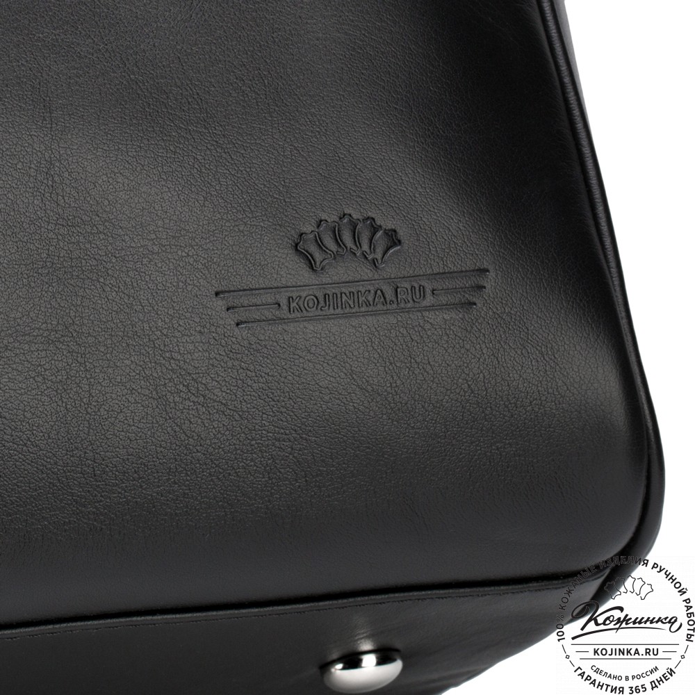 Кожаная дорожная сумка "Кордова" (чёрная)