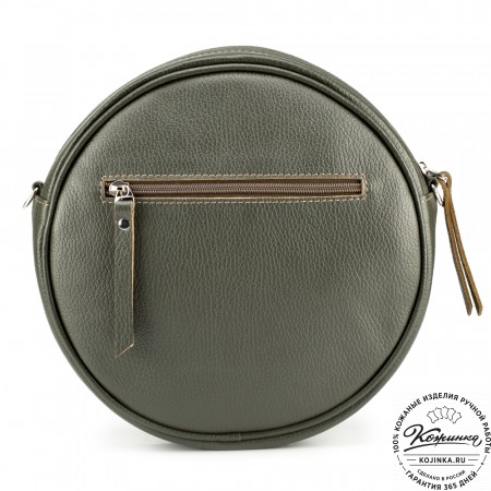 Женская кожаная сумка "Дарья" (оливковая)