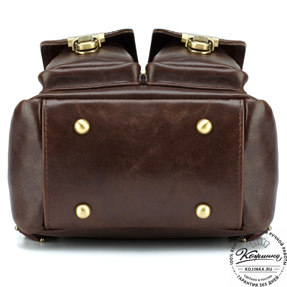 Женский кожаный рюкзак "Нэнси" (коричневый)