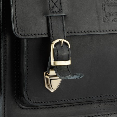 Кожаный портфель "Трансформер" (чёрный)