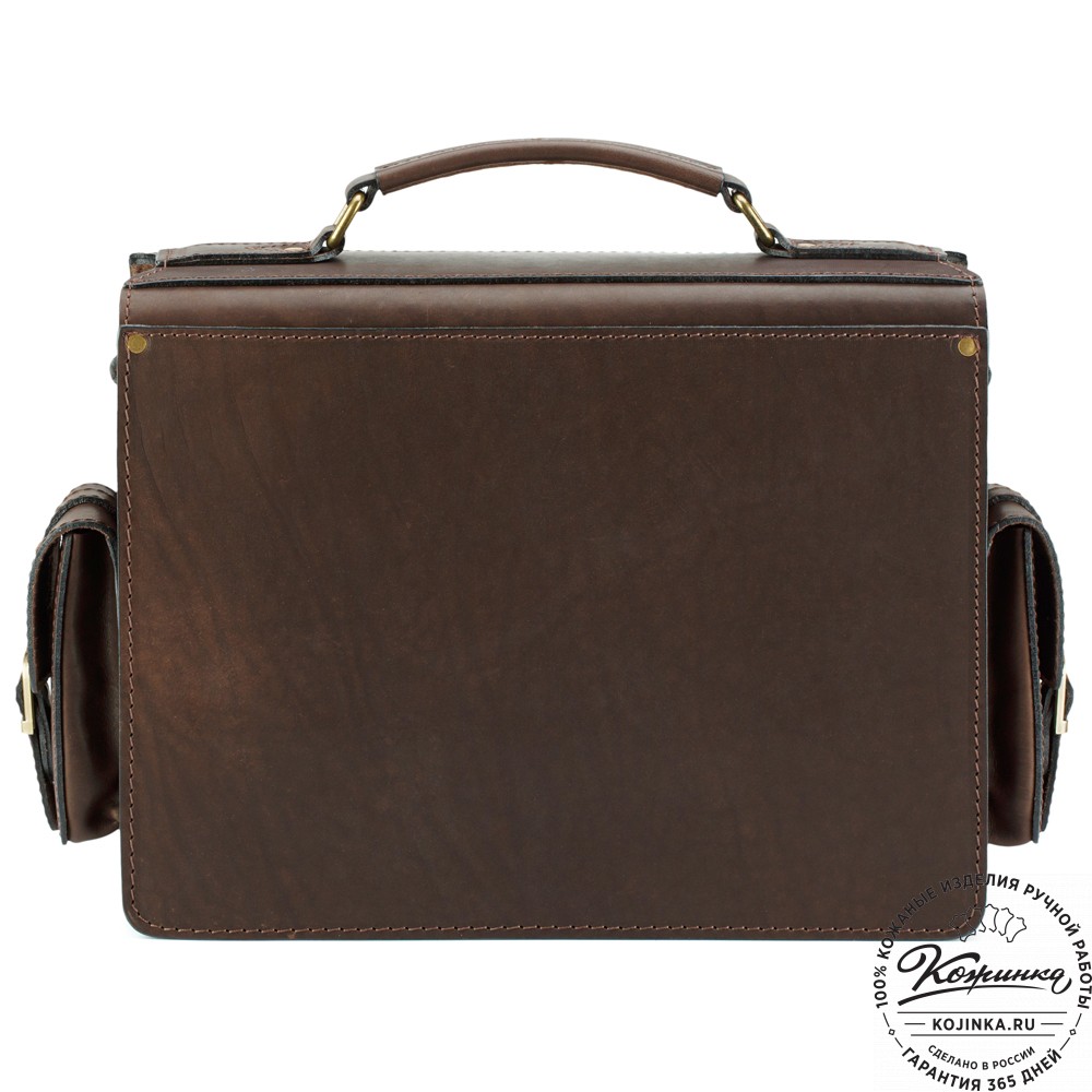 Кожаный портфель "Трансформер" (тёмно-коричневый)