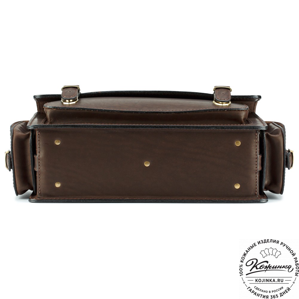 Кожаный портфель "Трансформер" (тёмно-коричневый)