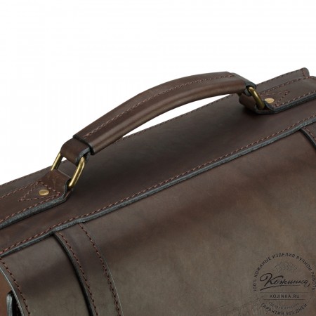 Кожаный портфель "Трансформер" (тёмно-коричневый)