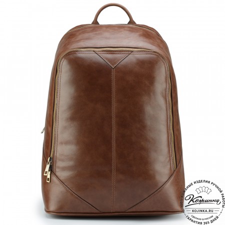 Кожаный рюкзак "Венгрия" (коричневый)
