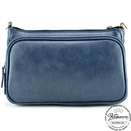 Женская кожаная сумка "Эмма" (синяя)