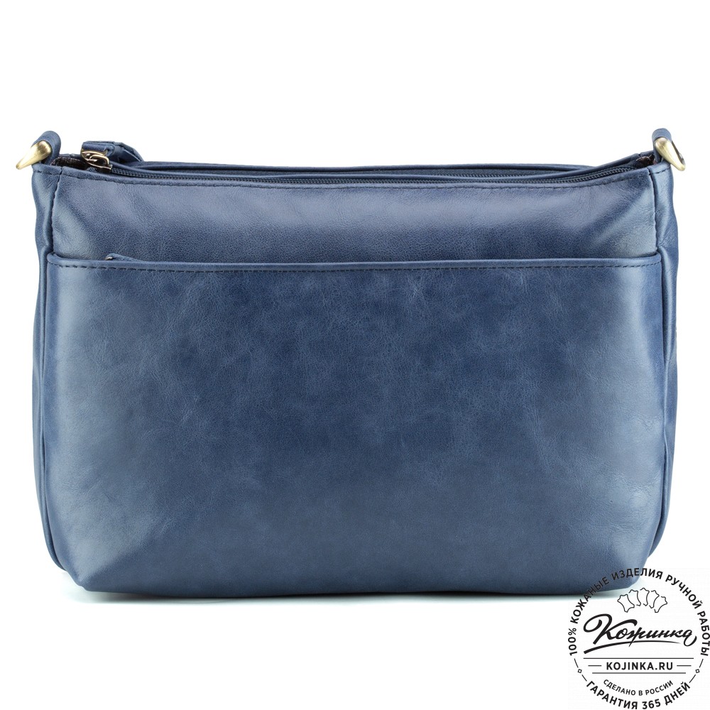 Женская кожаная сумка "Эмма" (синяя)