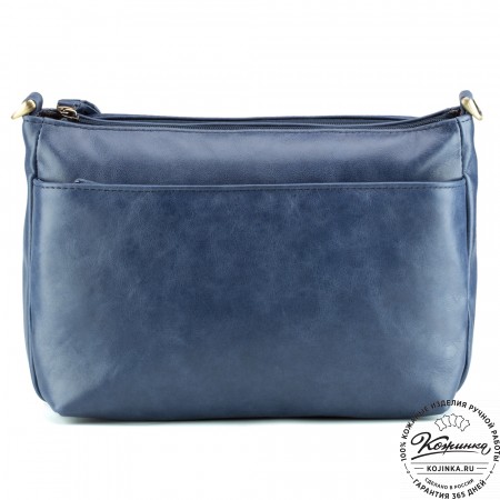 Женская кожаная сумка "Эмма" (синяя)