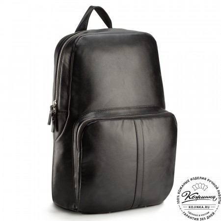 Кожаный рюкзак "Памела XL" (чёрный)