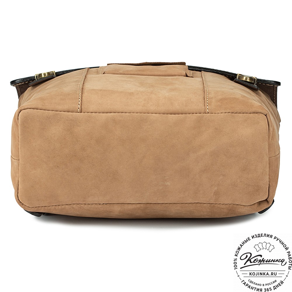 Кожаный рюкзак "Школьник" (светло-коричневый нубук)