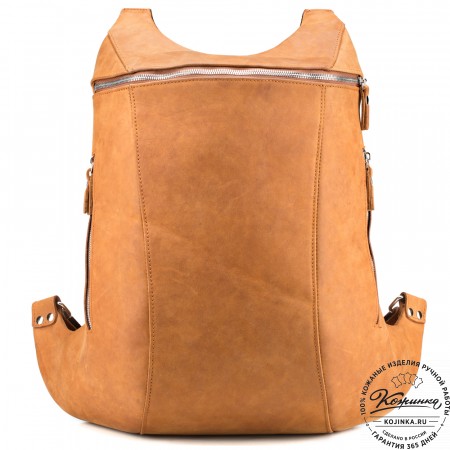Кожаный рюкзак "Ургант" (коричневый крейзи)