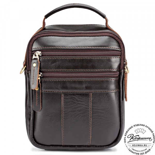 Кожаная сумка "Дали" (коричневая). фото 1