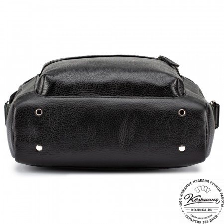 Мужская кожаная сумка "Колин" (черная)