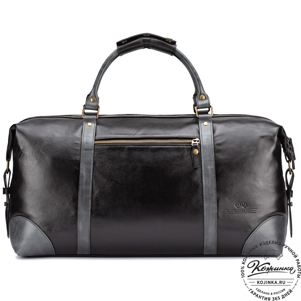 Кожаная дорожная сумка "Магнум" (чёрная)