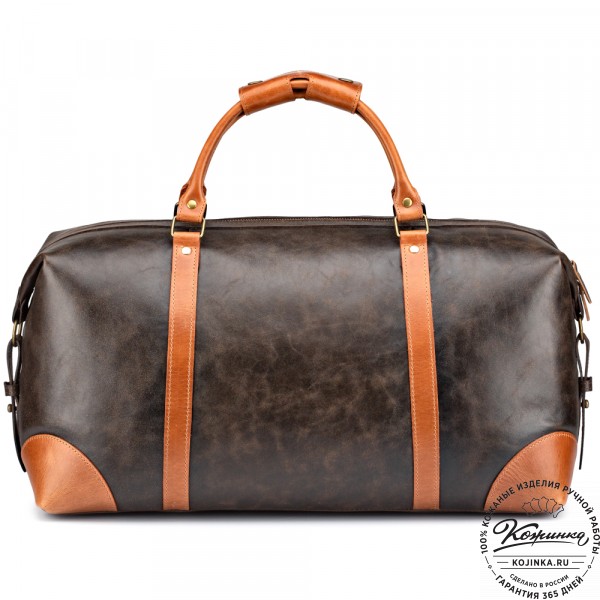 Кожаная дорожная сумка "Магнум" (коричневая наппа). фото 1