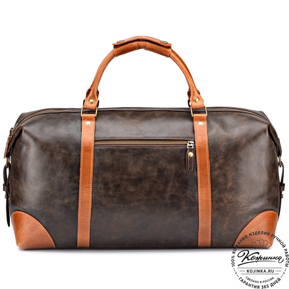 Кожаная дорожная сумка "Магнум" (коричневая наппа)