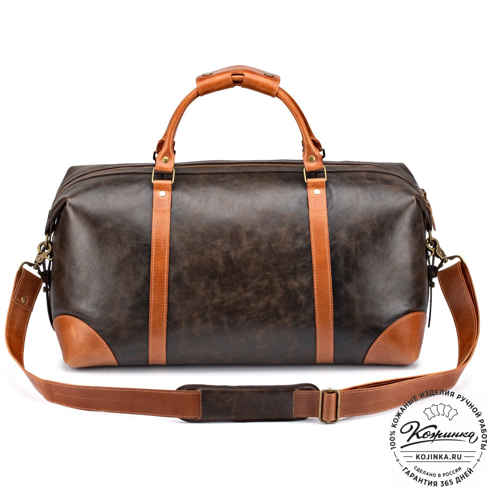 Кожаная дорожная сумка "Магнум" (коричневая наппа)