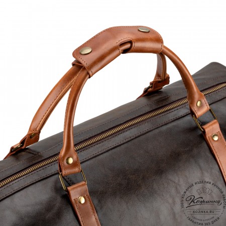 Кожаная дорожная сумка "Магнум" (коричневая наппа)