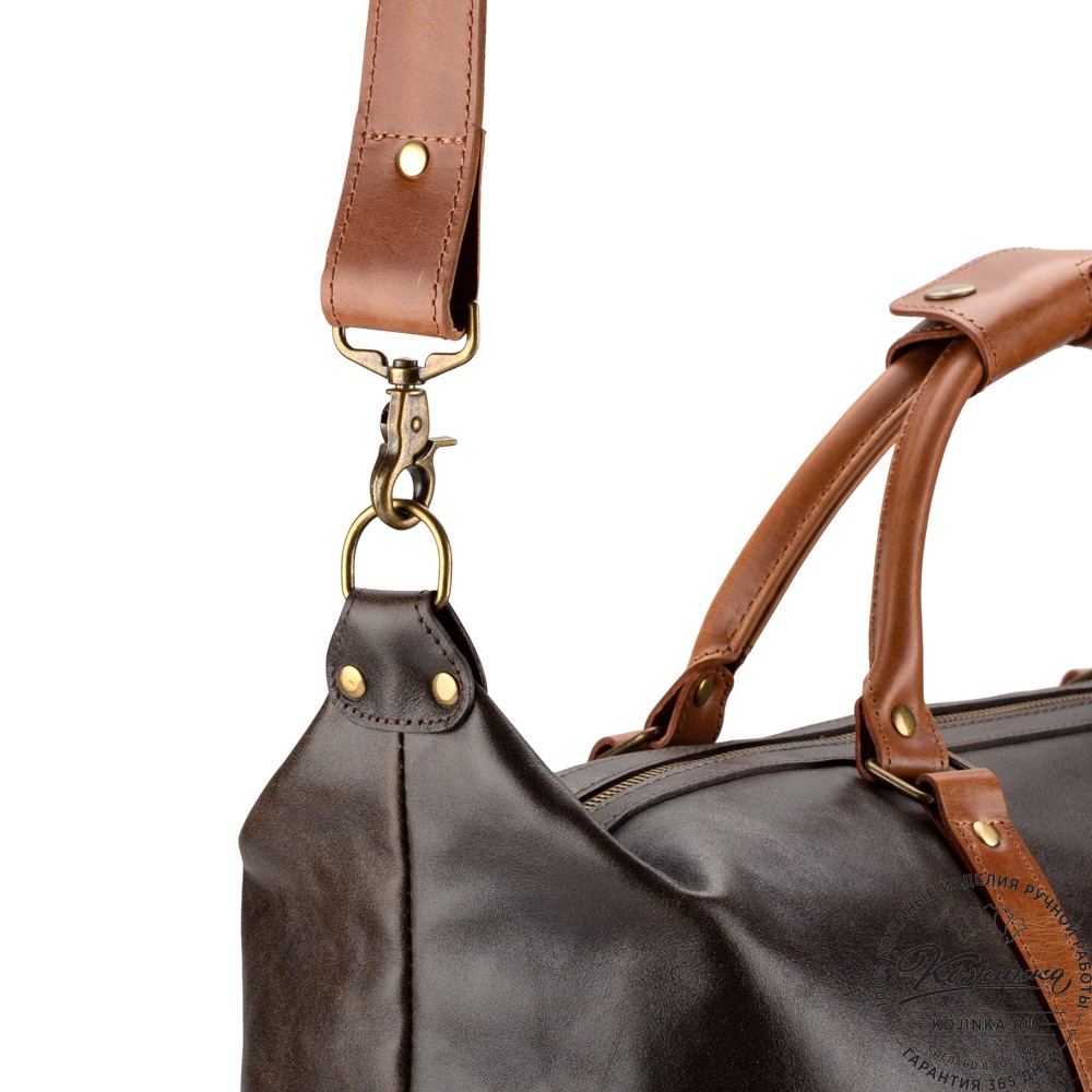 Кожаная дорожная сумка "Магнум" (коричневая наппа)