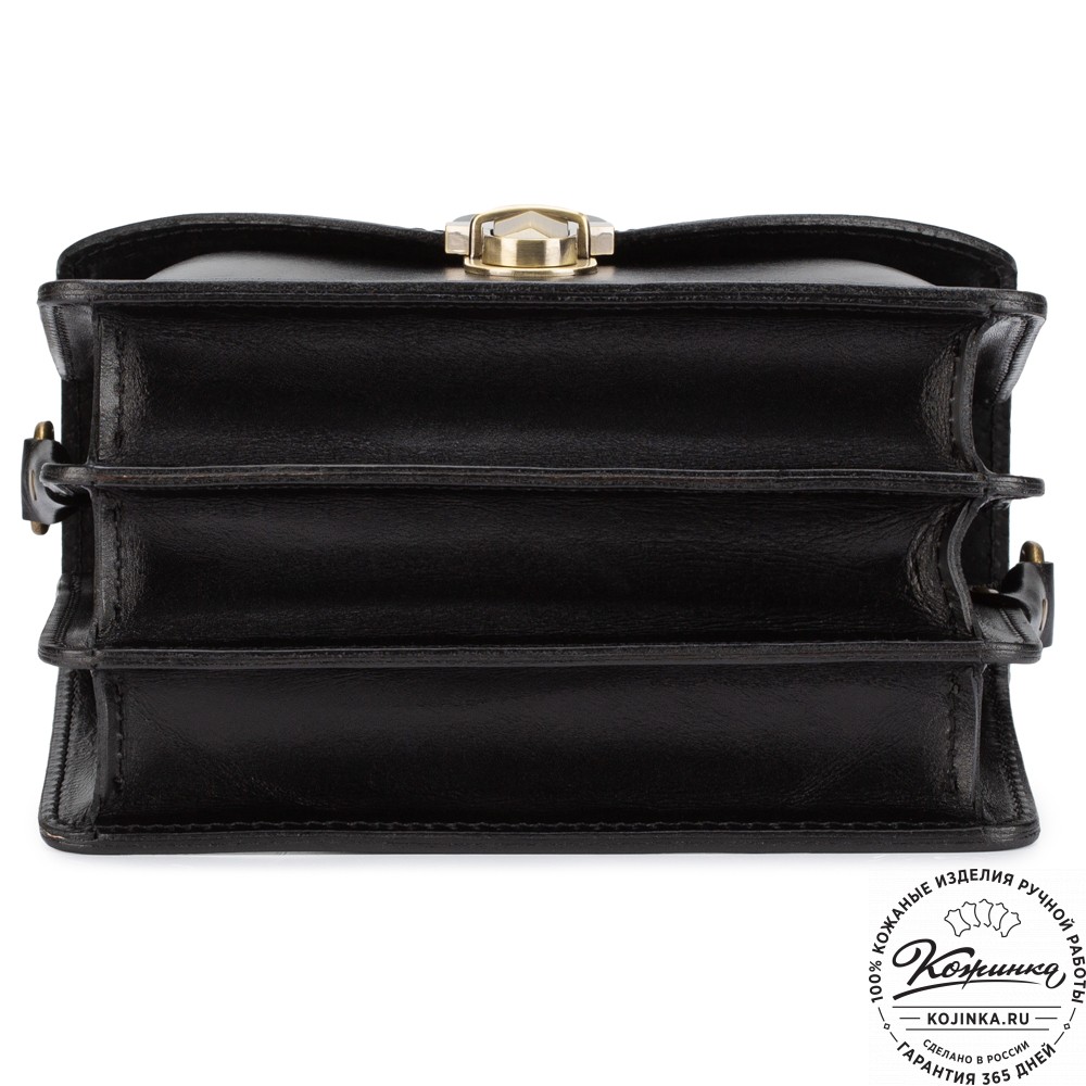 Кожаная барсетка "БС-Б1" (черная)