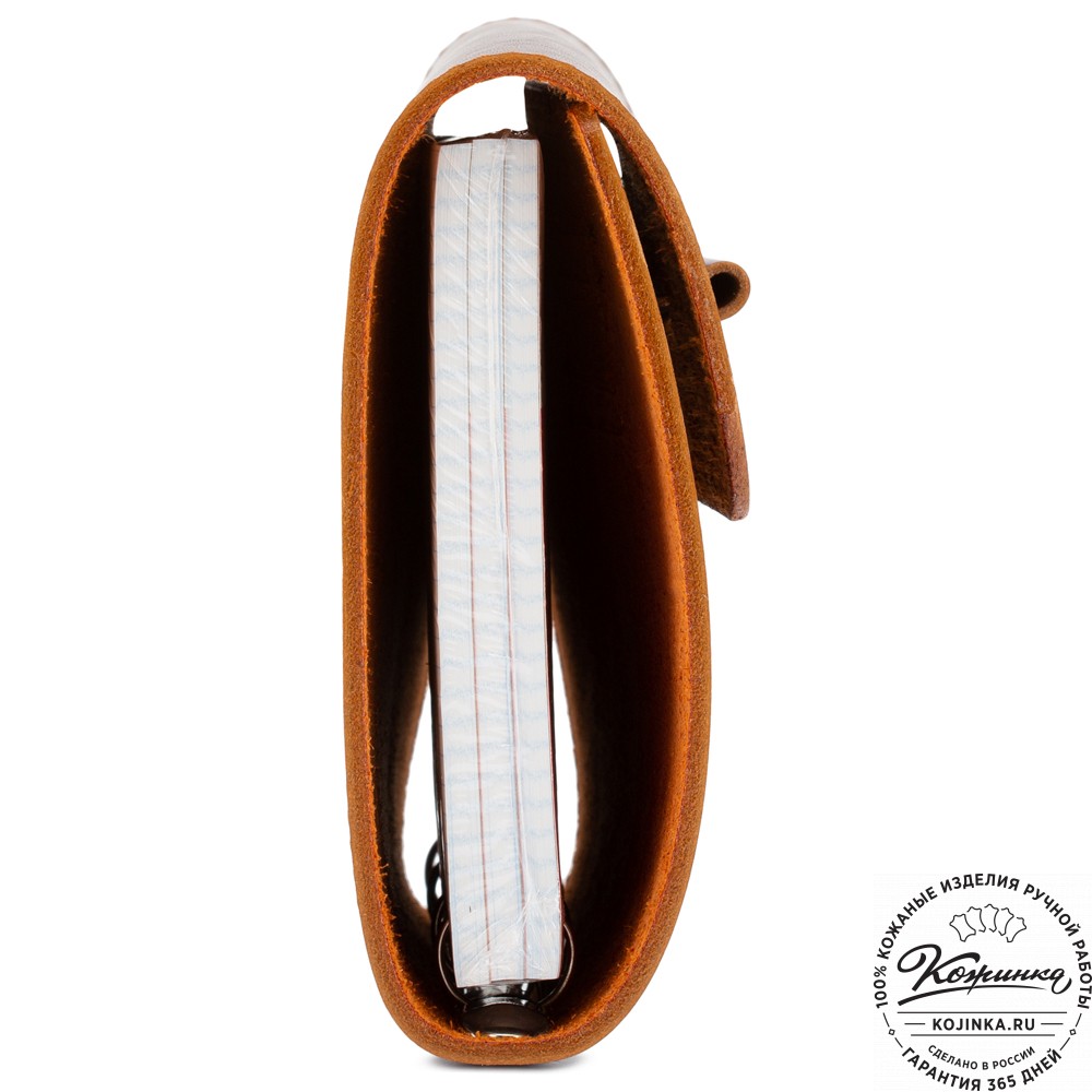 Кожаный ежедневник на кольцах "Самуэль" (коричневый)