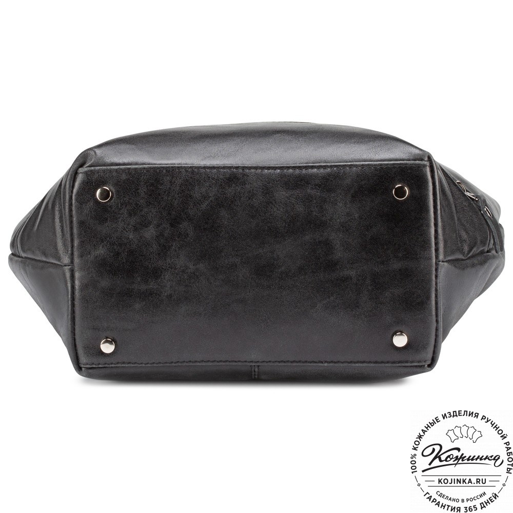 Женская кожаная сумка "Бэлла" (чёрная)