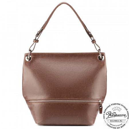 Женская кожаная сумка "Бэлла" (коричневая)