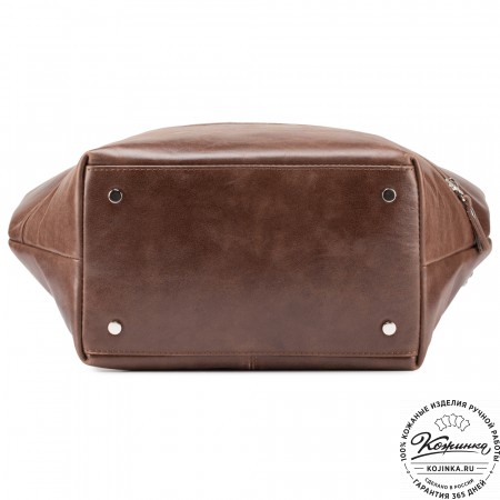 Женская кожаная сумка "Бэлла" (коричневая)