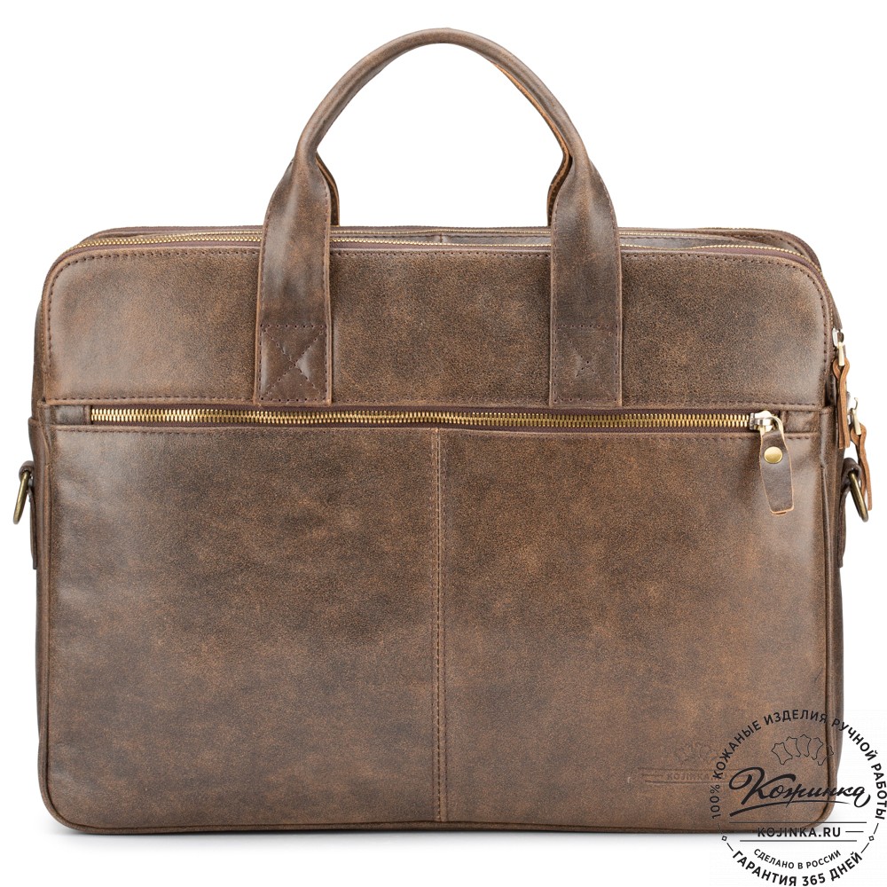 Кожаная деловая сумка "Густав" (коричневая наппа)