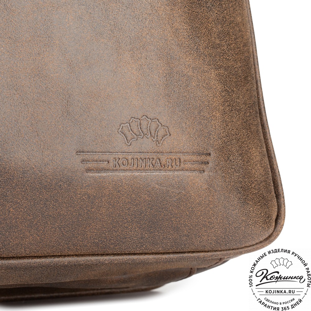 Кожаная деловая сумка "Густав" (коричневая наппа)