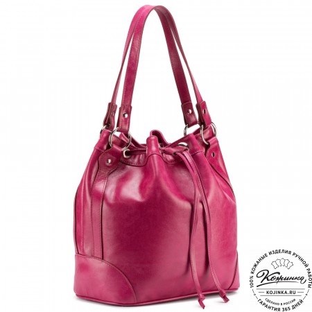 Женская кожаная сумка "Тельма" (бордо)