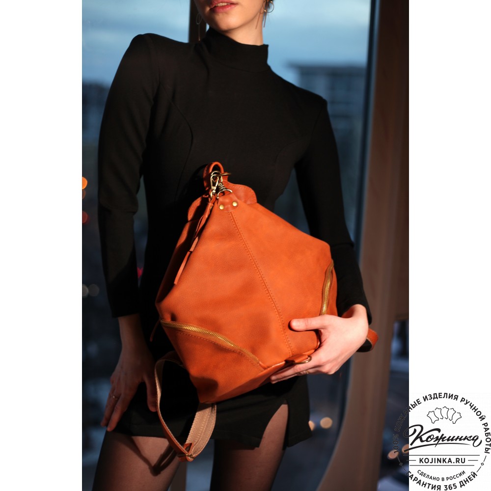 Женский кожаный рюкзак "Афродита" (бордо)