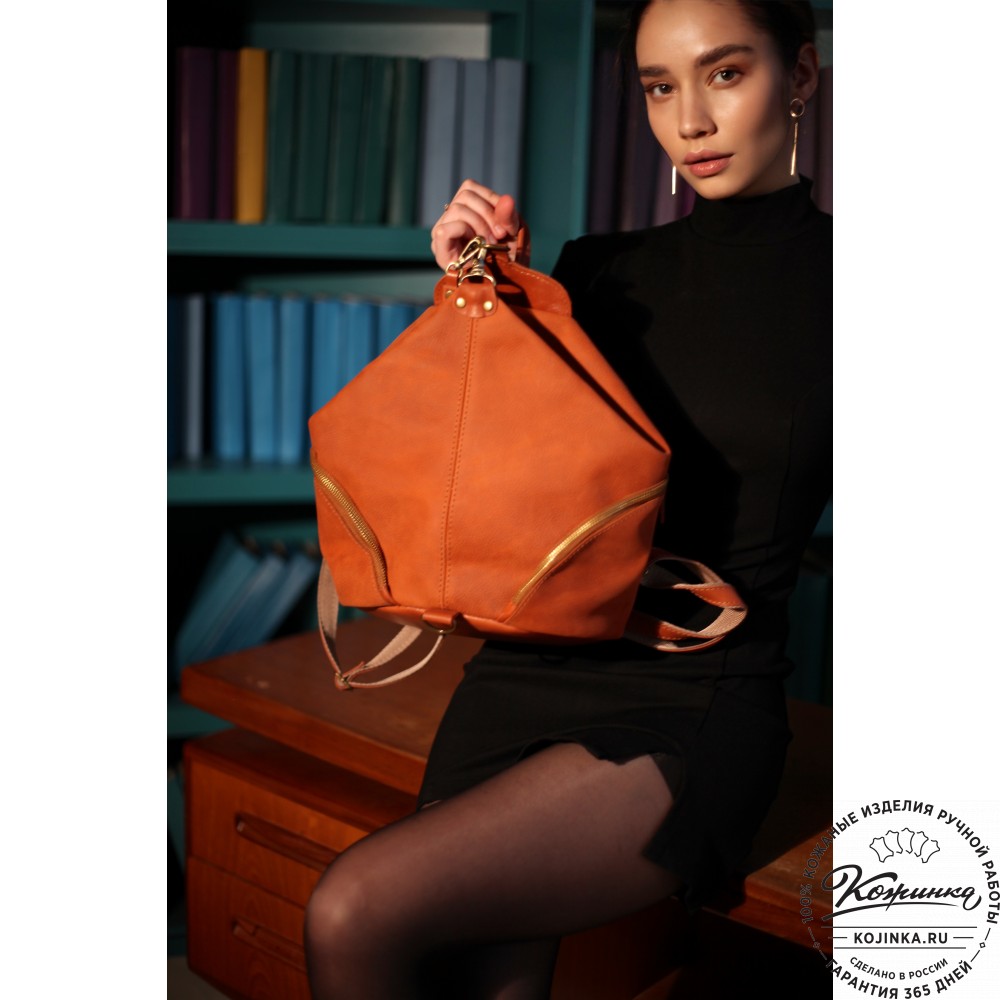 Женский кожаный рюкзак "Афродита" (бордо)