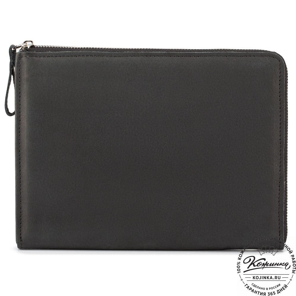 Кожаная папка для документов "Кейптаун" (черный крейзи)