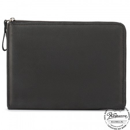 Кожаная папка для документов "Кейптаун" (черный крейзи)