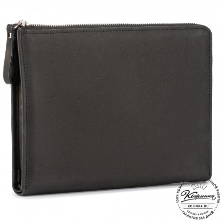 Кожаная папка для документов "Кейптаун" (черный крейзи)