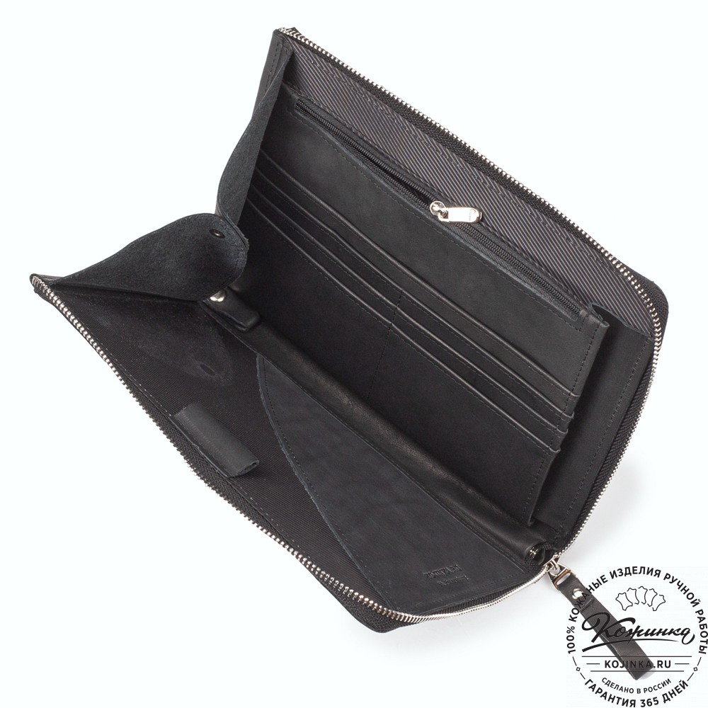 Кожаная папка для документов "Кейптаун" (черный крейзи)