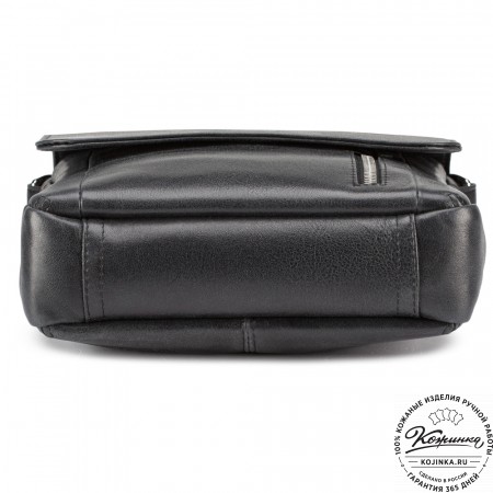 Мужская кожаная сумка "Рига" (черная)