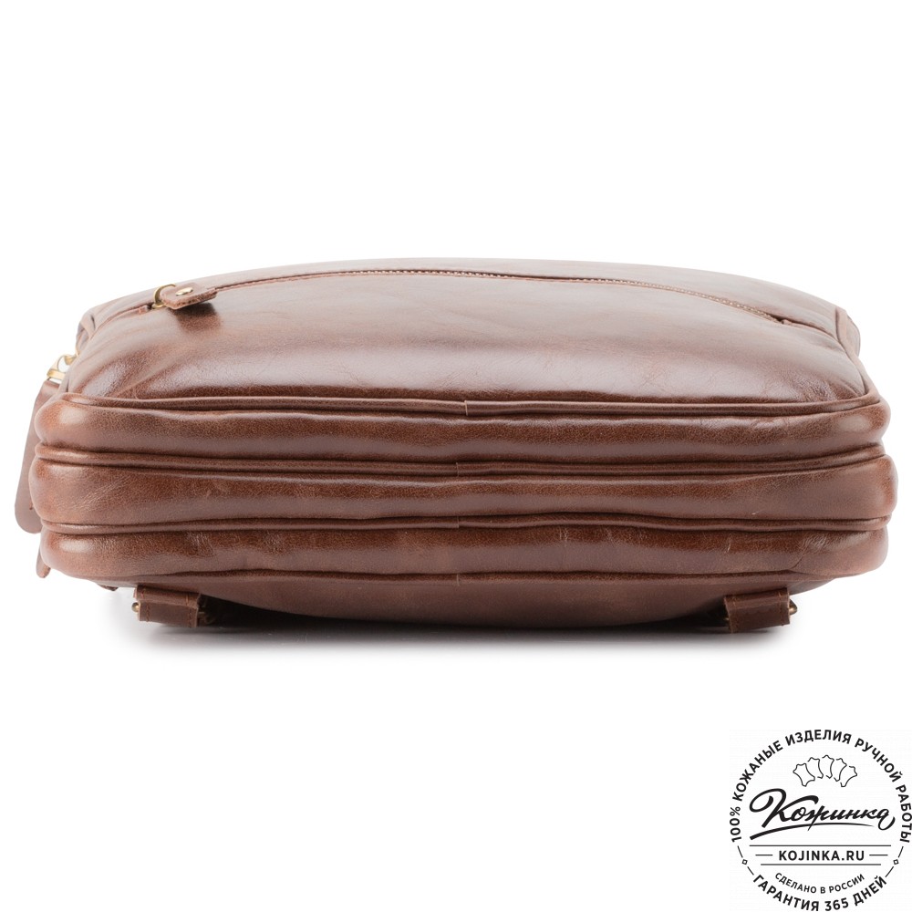 Кожаный рюкзак-сумка "Майя" (коричневый)