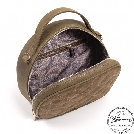 Женская кожаная сумка "Селин" (хаки)