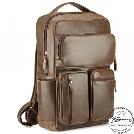 Кожаный рюкзак "Теодор" (коричневая наппа)