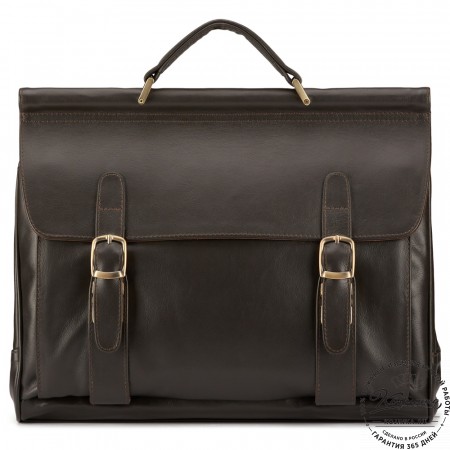 Кожаный портфель "Версаль" (тёмно-коричневый)