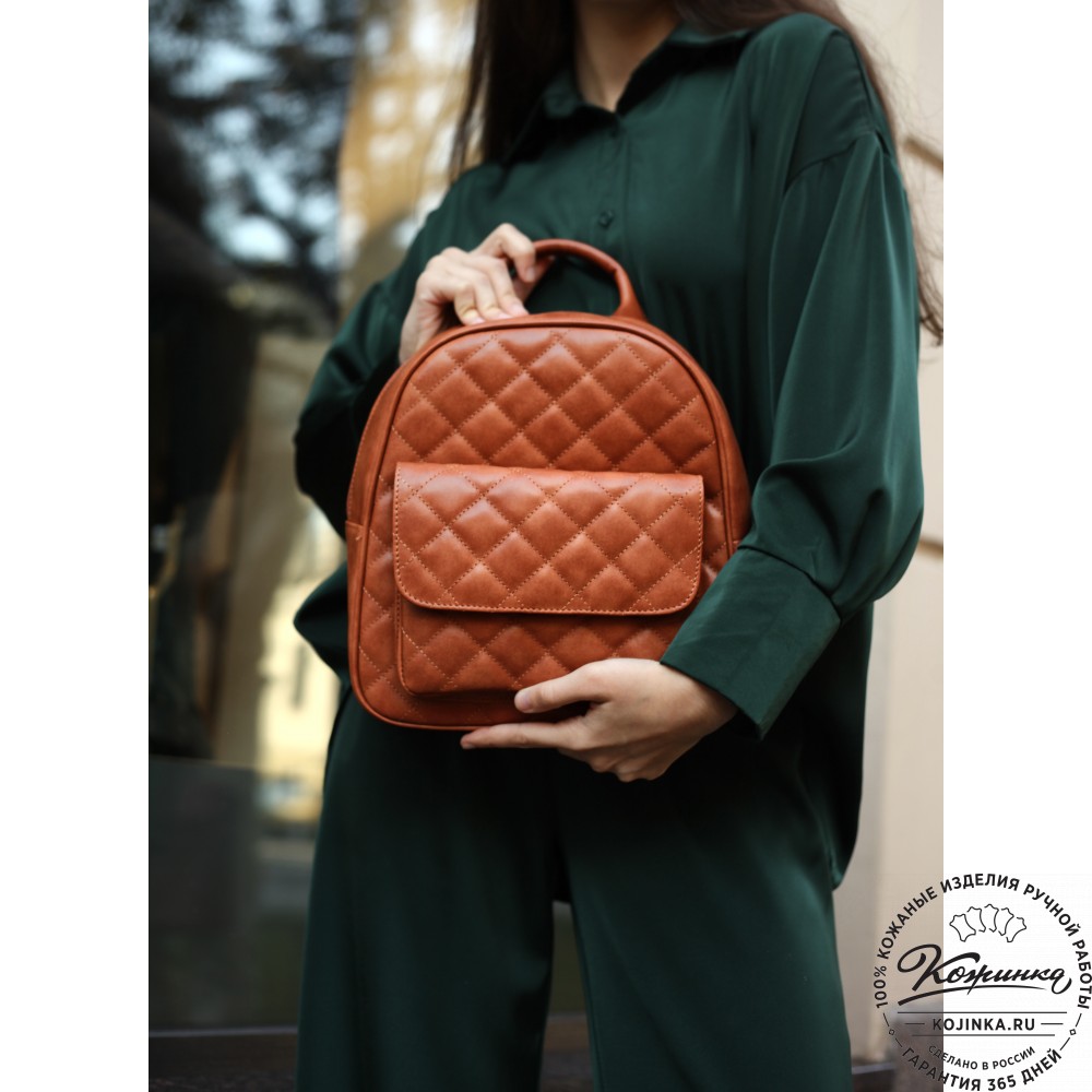 Женский кожаный рюкзак "Гермиона" (чёрный)