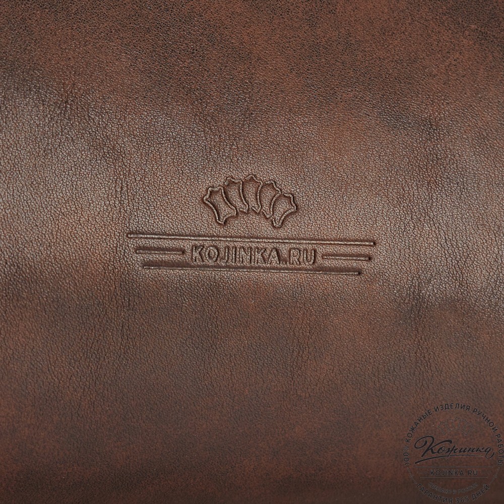 Женский кожаный рюкзак-сумка "Греция" (коричневая гладкая кожа)