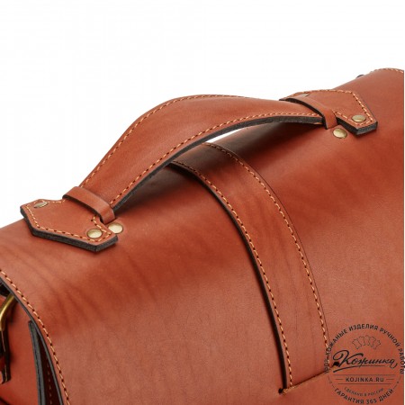 Кожаная  сумка "Леонардо" (рыжая)