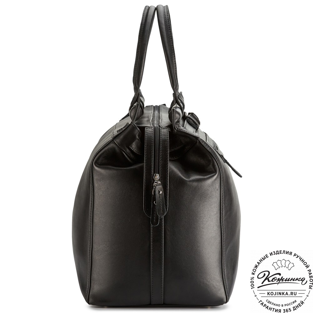 Кожаный дорожный саквояж "Сальери" (чёрный)