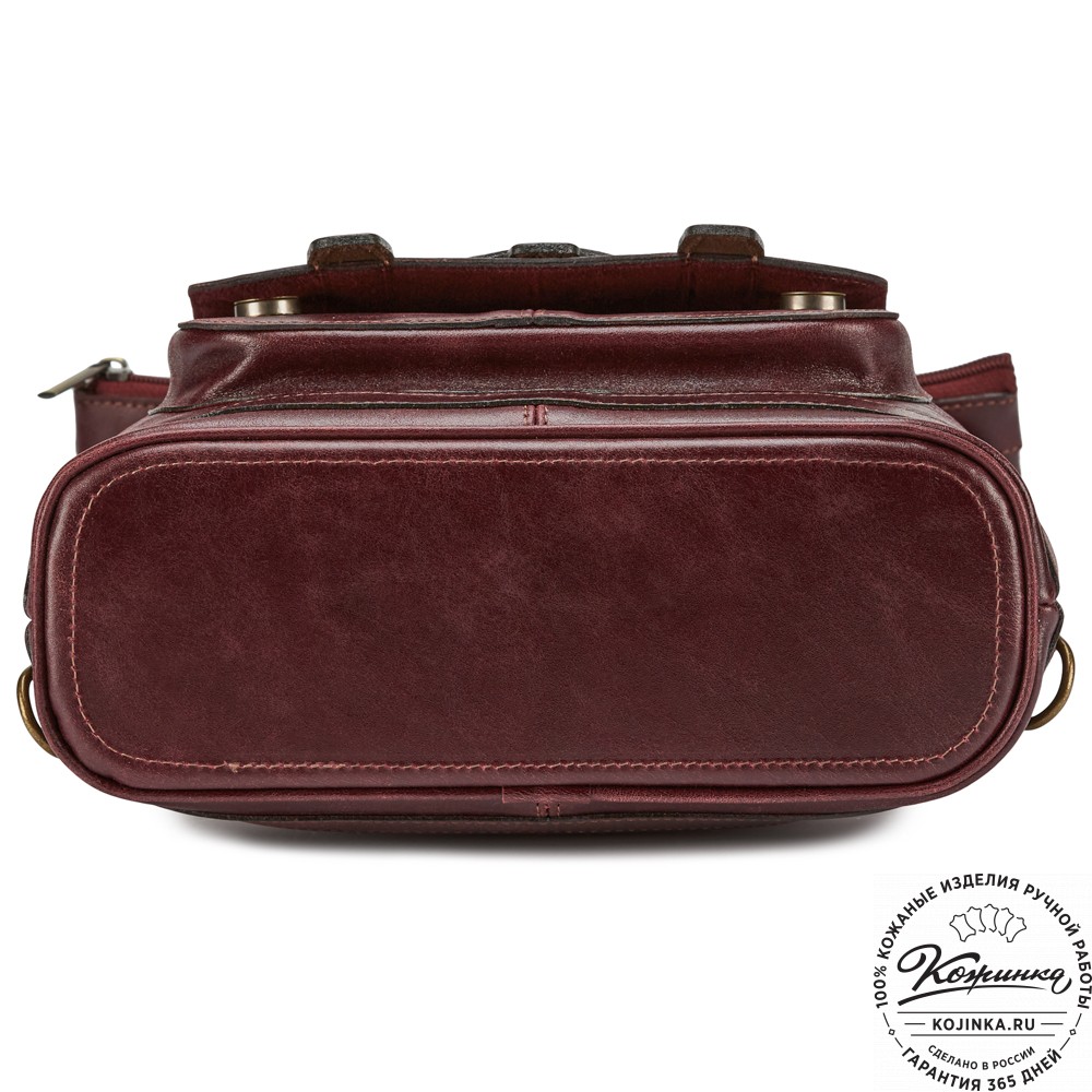 Кожаная сумка-рюкзак "Сан-Тропе" (вишня)